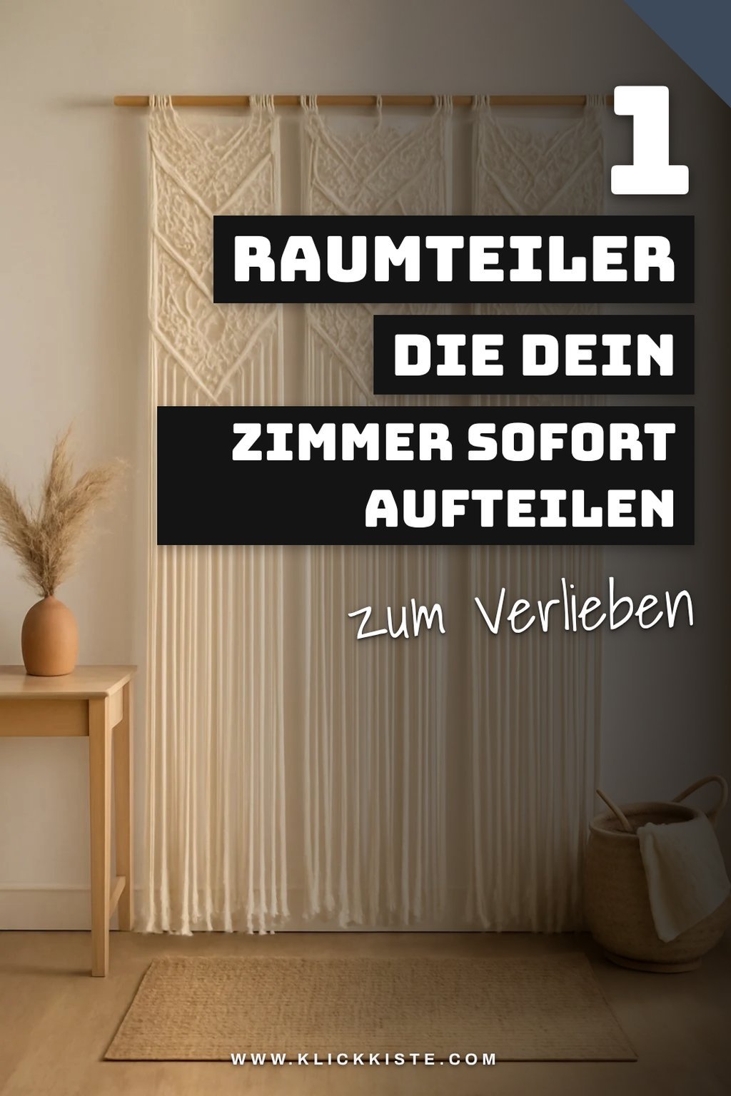 4 kreative Ideen für Raumteiler mit Makramee
