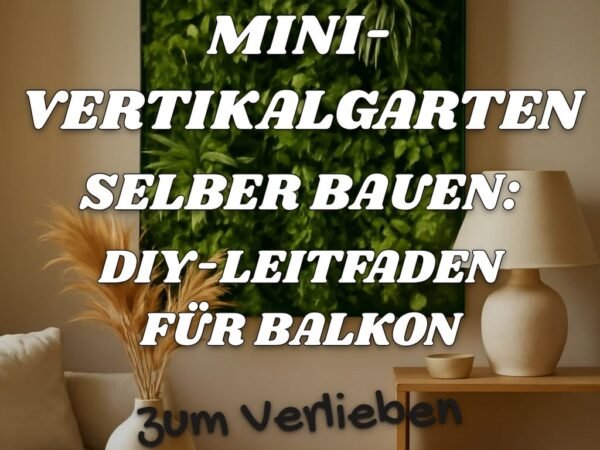 Mini-Vertikalgarten selber bauen: Der DIY-Leitfaden für Balkon + Wand