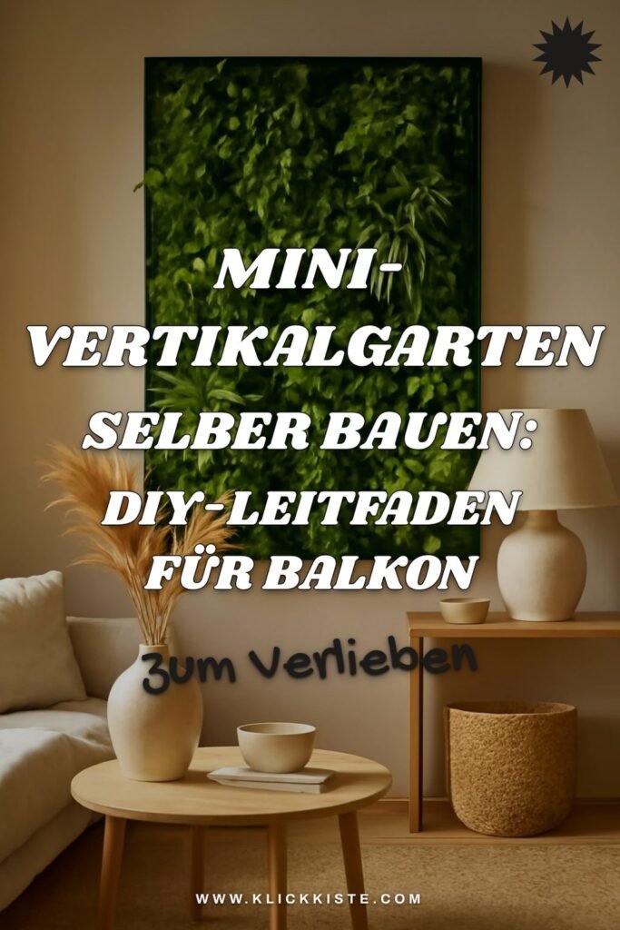 Mini-Vertikalgarten selber bauen: Der DIY-Leitfaden für Balkon + Wand