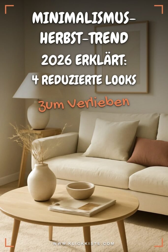 Minimalismus-Herbst-Trend 2026 erklärt: 4 reduzierte Looks