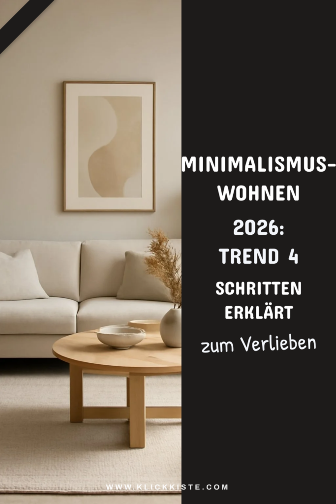 Minimalismus-Wohnen 2026: Der Trend in 4 Schritten erklärt