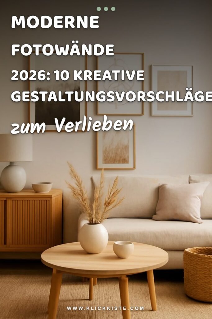 Moderne Fotowände 2026: 10 kreative Gestaltungsvorschläge