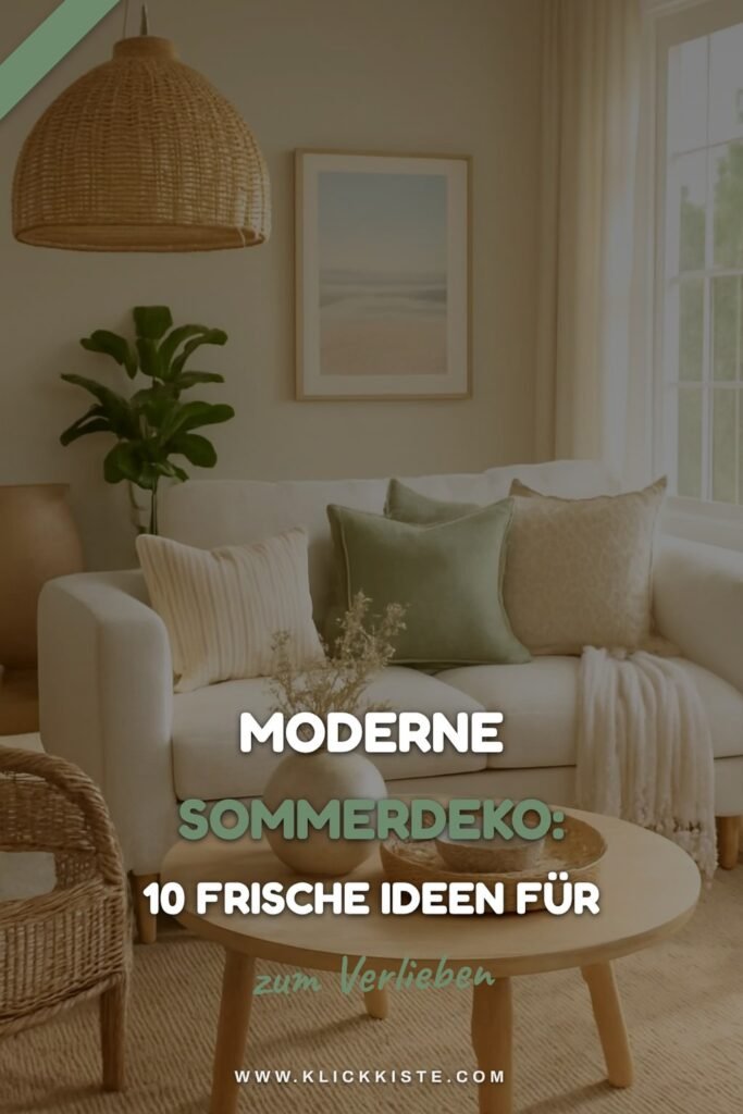 Moderne Sommerdeko: 10 frische Ideen für 2026