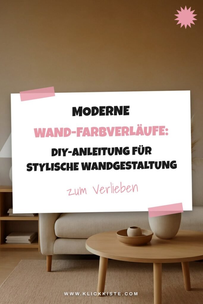 Moderne Wand-Farbverläufe: DIY-Anleitung für stylische Wandgestaltung