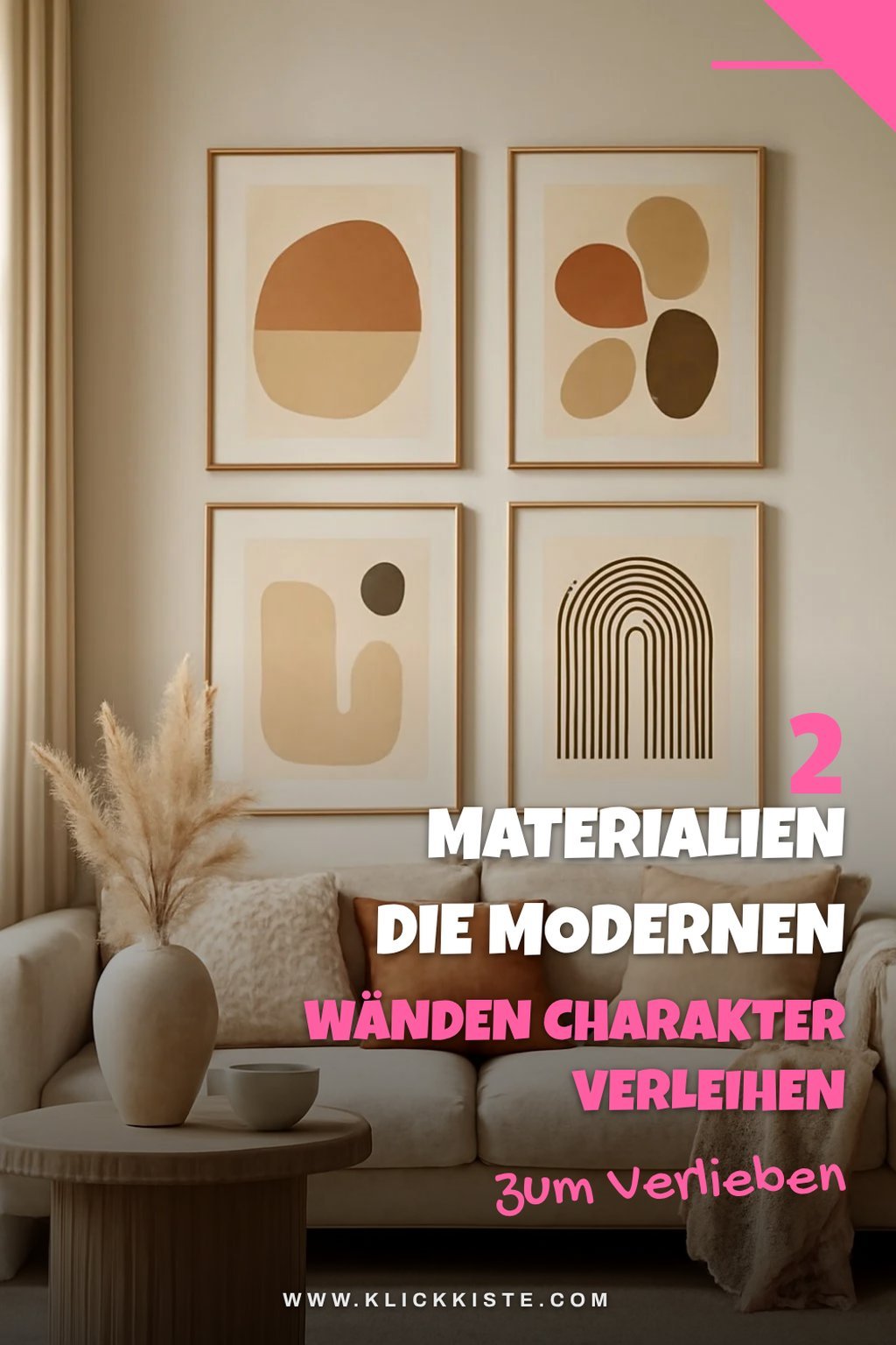Texturen und Materialien für ein modernes Flair