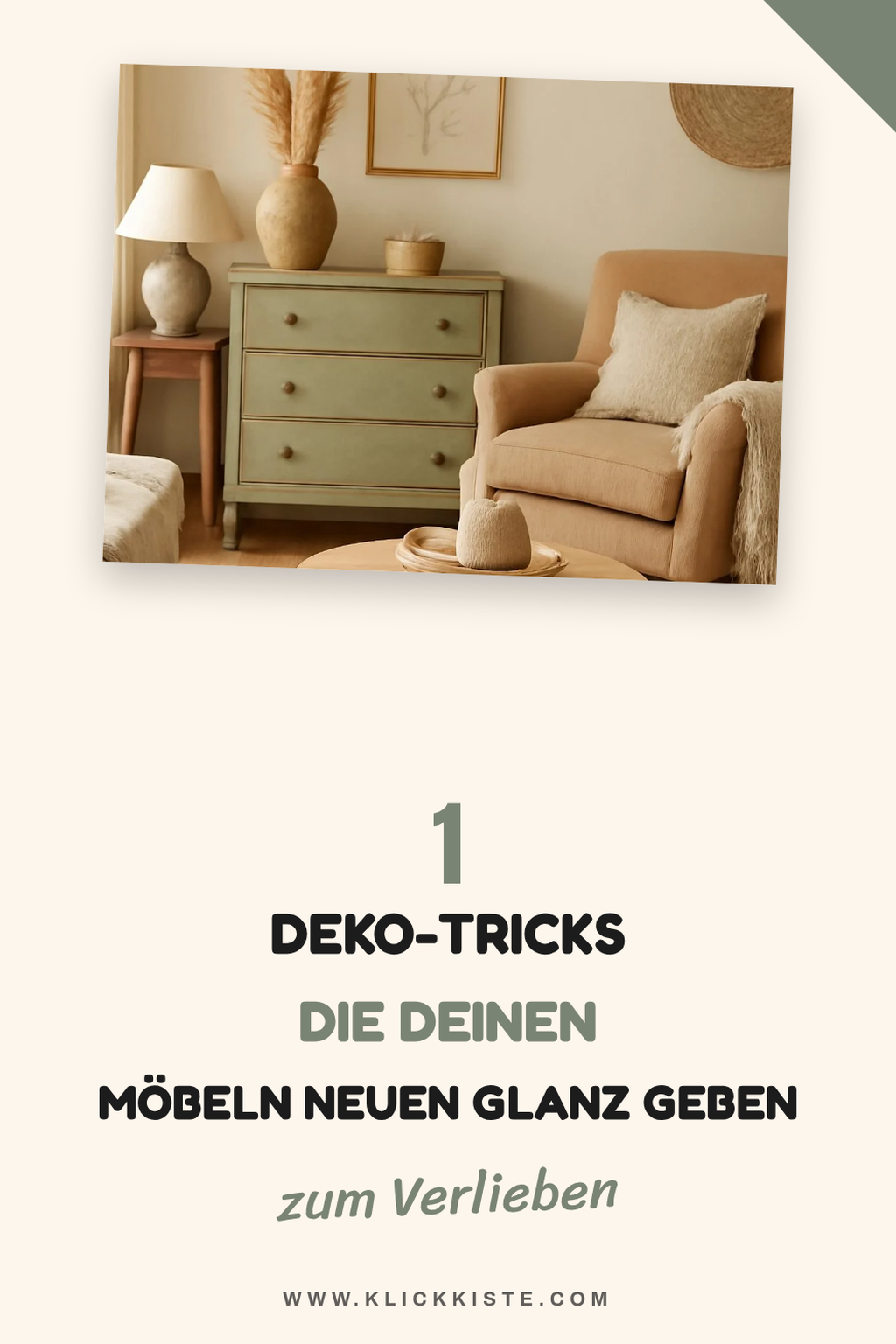 Kreative Dekoration für Möbel im Vintage-Stil