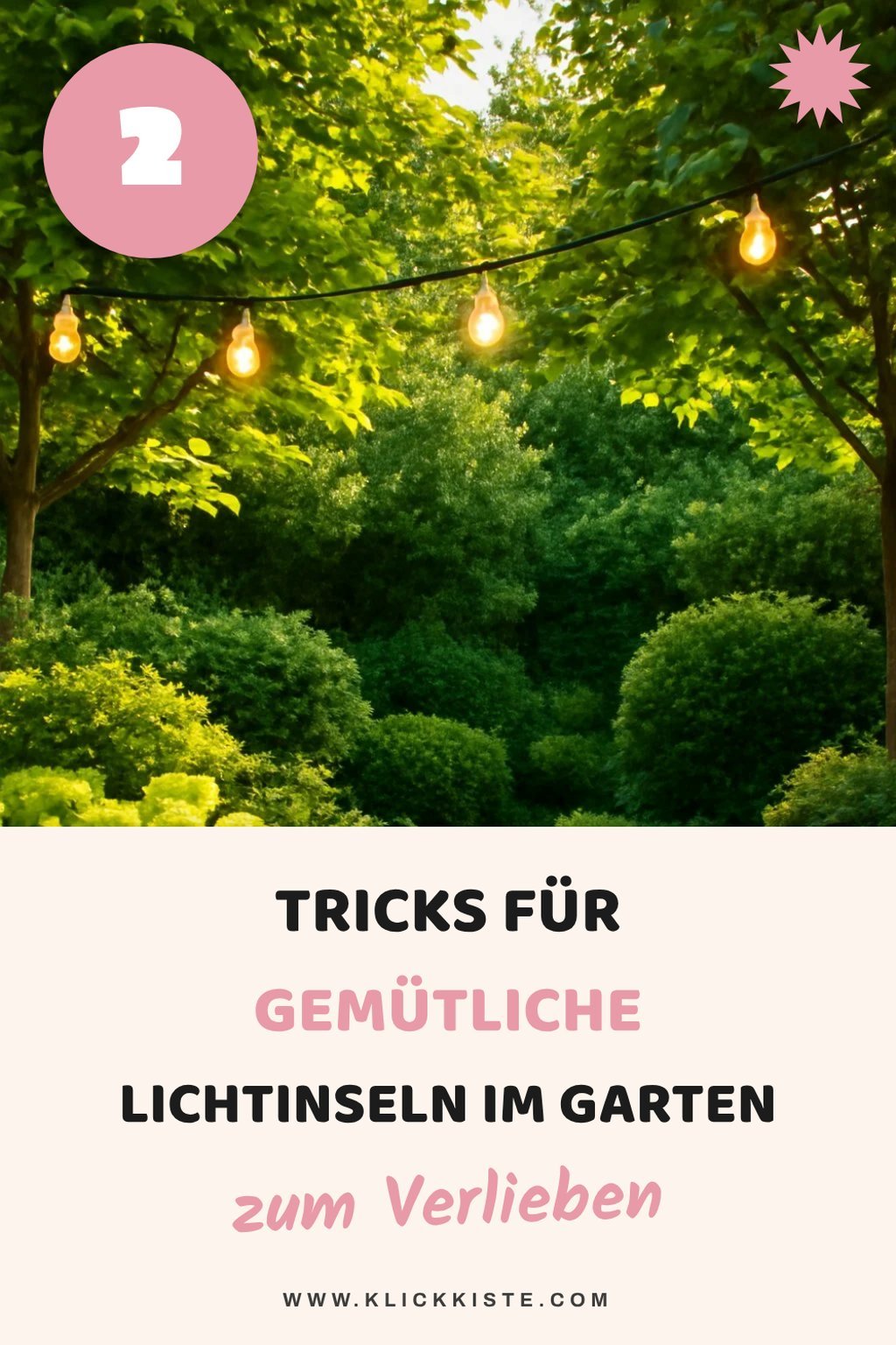 Gemütliche Lichtinseln für den Garten