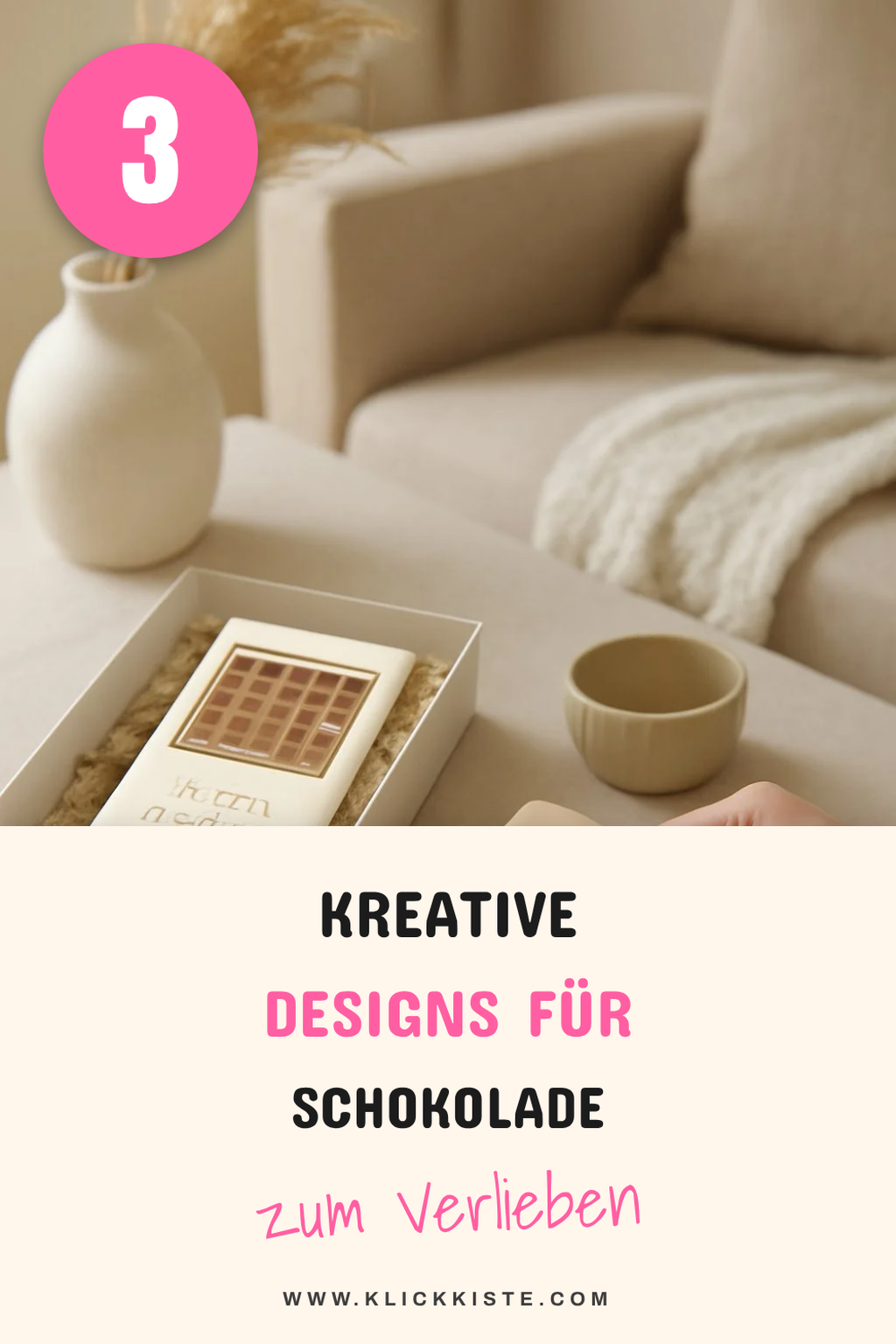 Kreative Designs für Schokolade