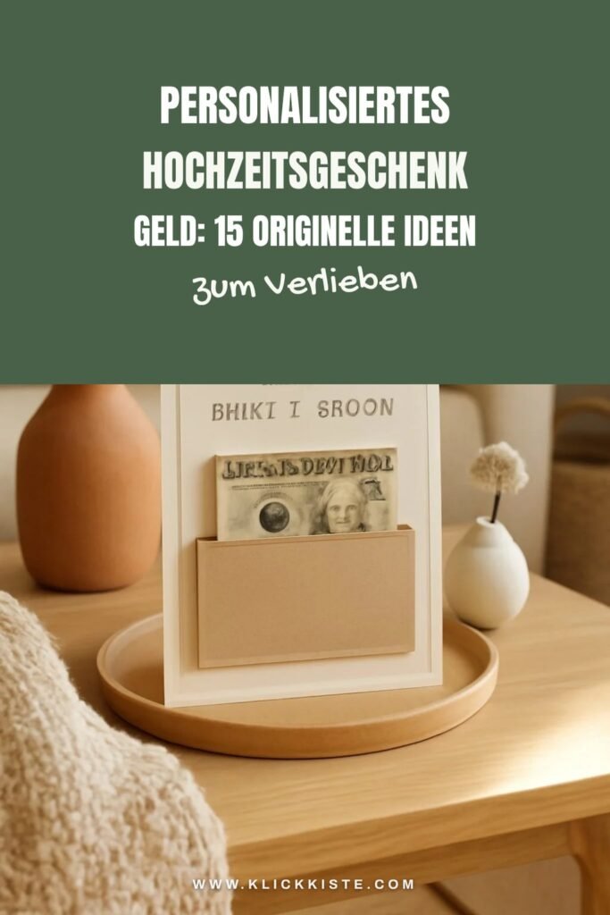 Personalisiertes Hochzeitsgeschenk Geld: 15 originelle Ideen für 2026