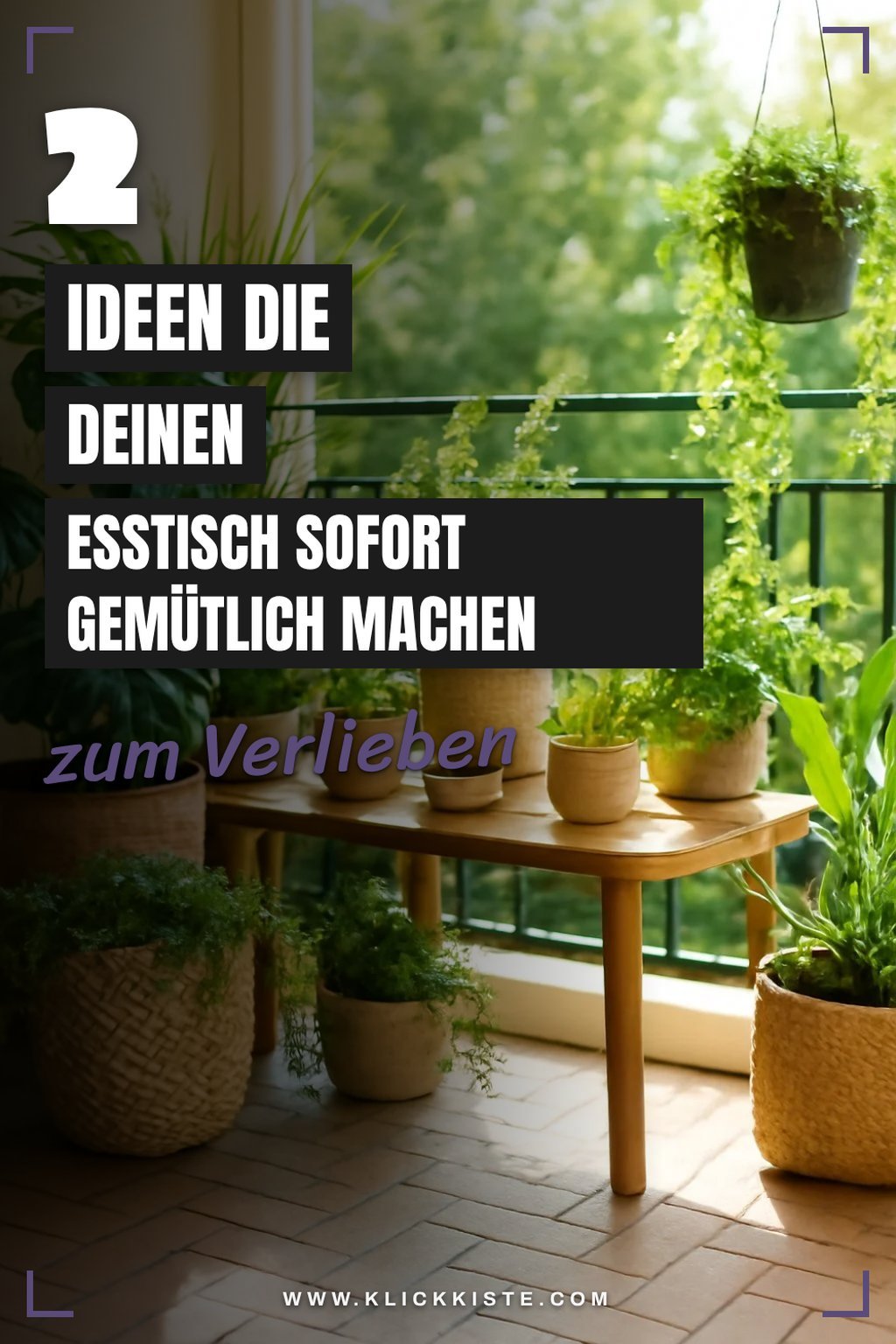 Einfache Pflanzen-Deko für den Esstisch