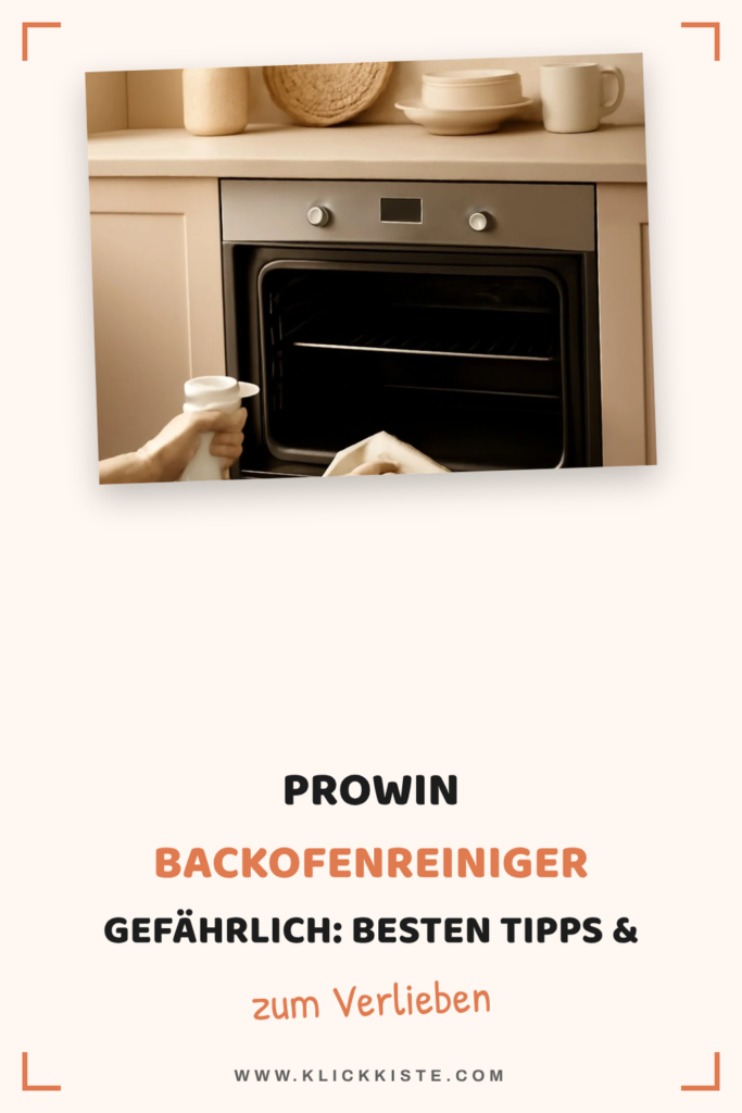 Prowin Backofenreiniger Gefährlich: Die besten Tipps & Hausmittel