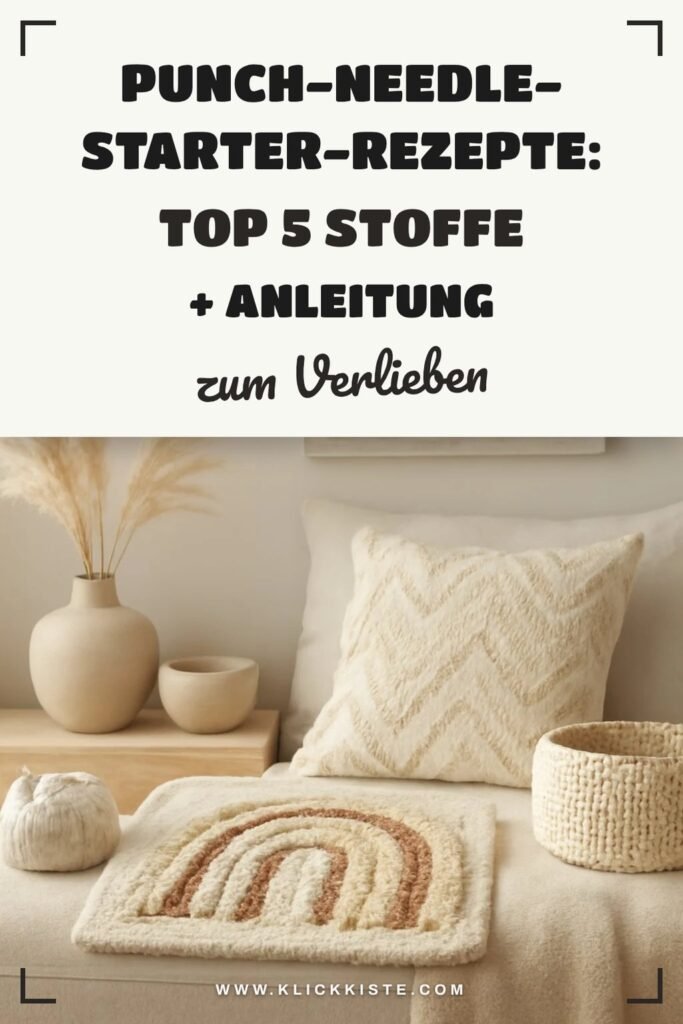 Punch-Needle-Starter-Rezepte: Top 5 Stoffe + Anleitung