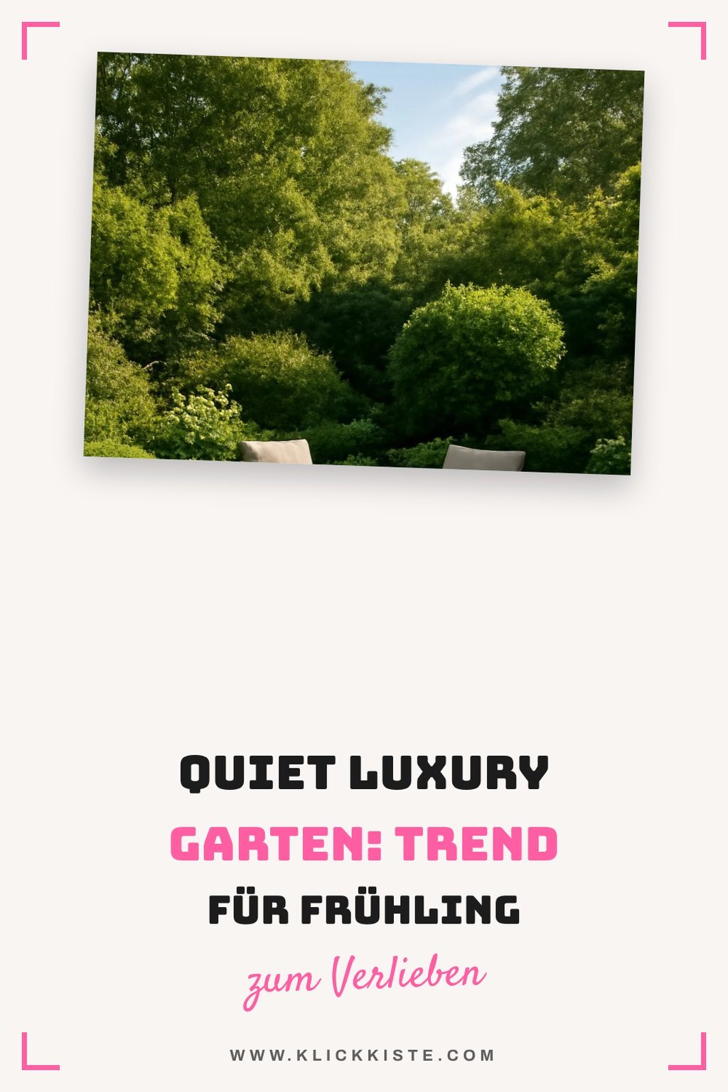 Quiet Luxury Garten: Der Trend für Frühling und Sommer — Trend-Beispiel
