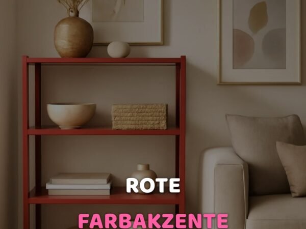 Rote Farbakzente im Interior: 5 kreative DIY-Projekte