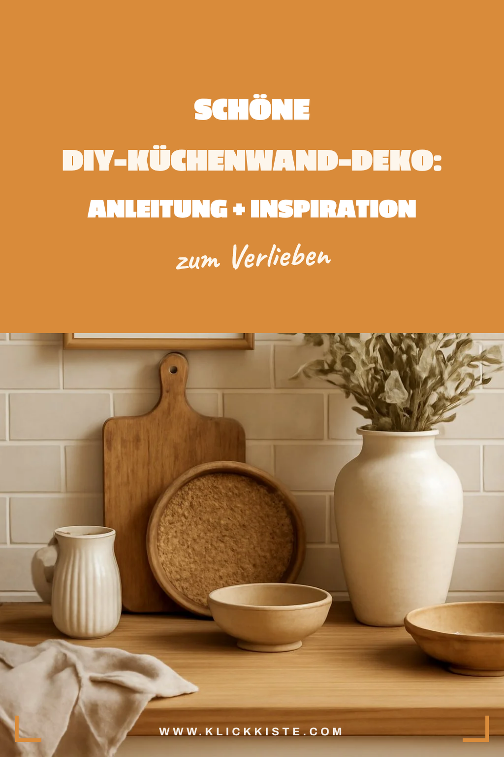 Schöne DIY-Küchenwand-Deko: Anleitung + Inspiration