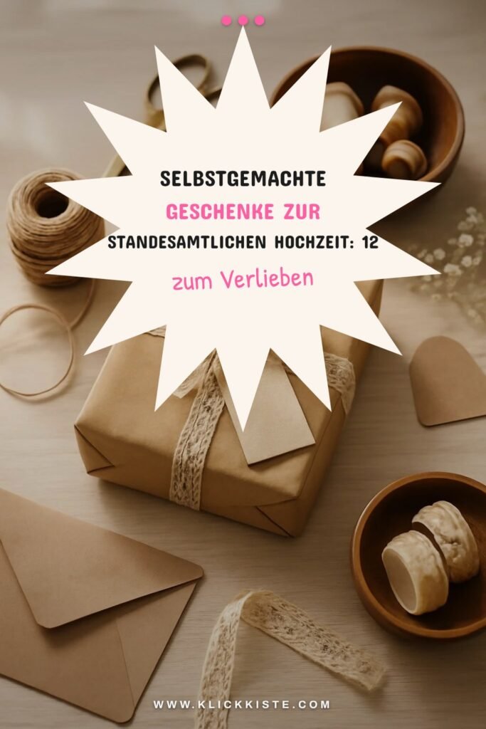 Selbstgemachte Geschenke zur Standesamtlichen Hochzeit: 12 kreative Ideen zum Selbermachen