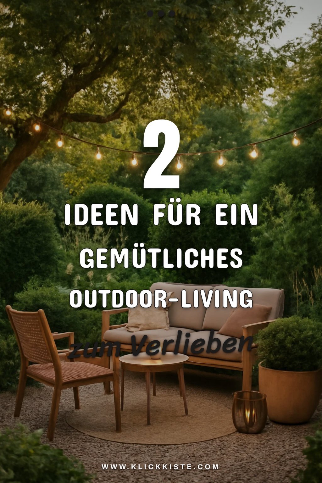 Gemütliche Outdoor-Living Ideen