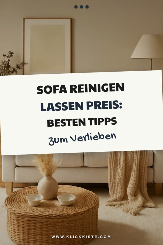 Sofa Reinigen Lassen Preis: Die besten Tipps & Hausmittel