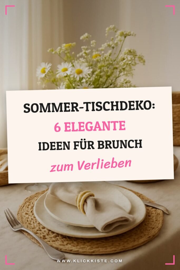 Sommer-Tischdeko: 6 elegante Ideen für Brunch + Dinner