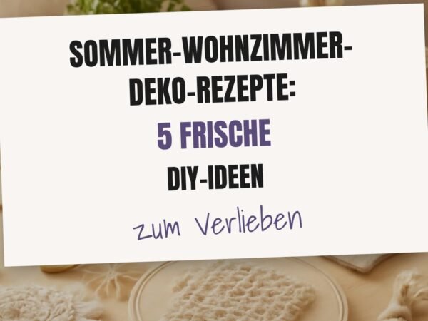 Sommer-Wohnzimmer-Deko-Rezepte: 5 frische DIY-Ideen