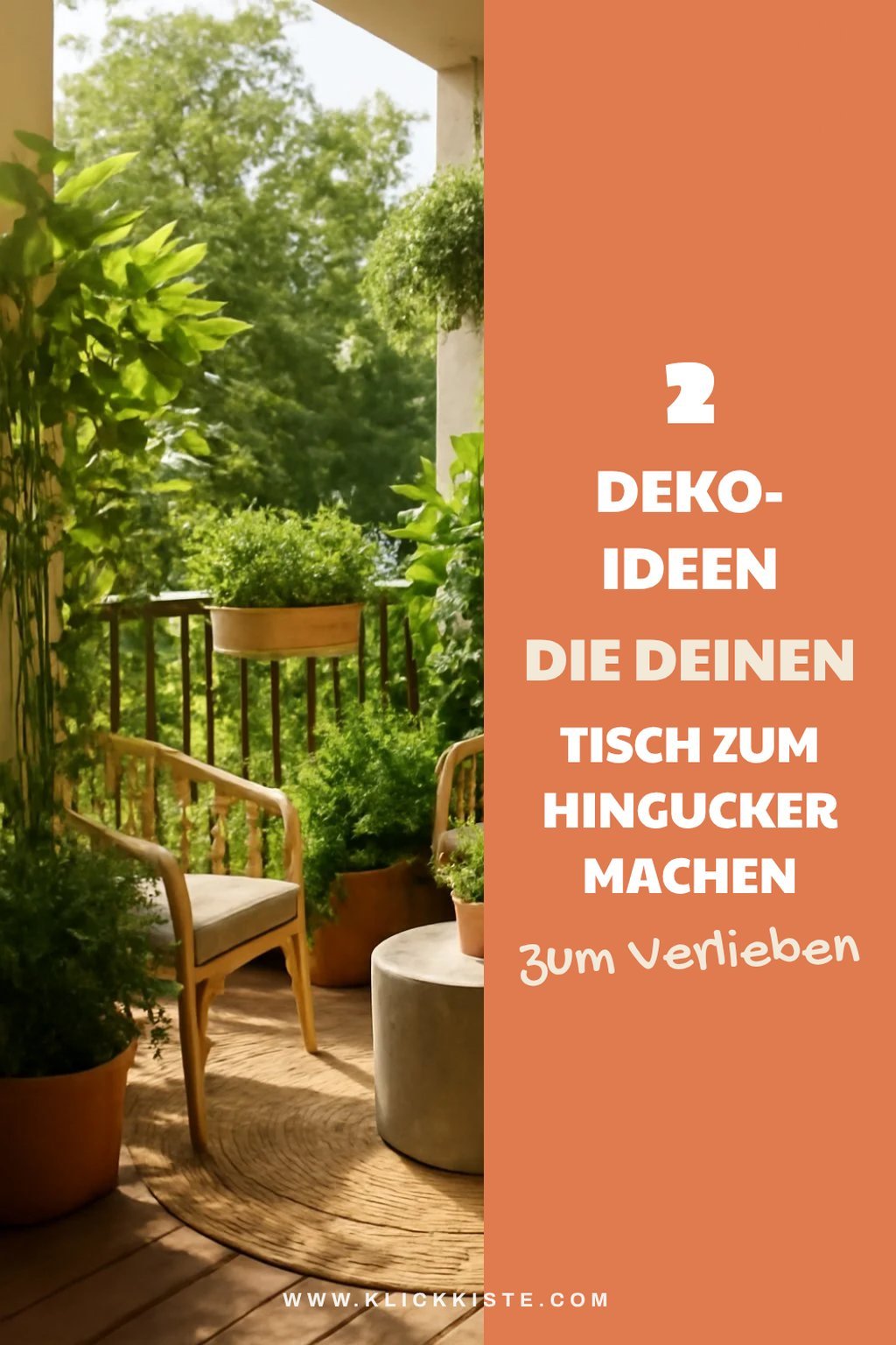 Sommerliche Tischdekoration für die Terrasse
