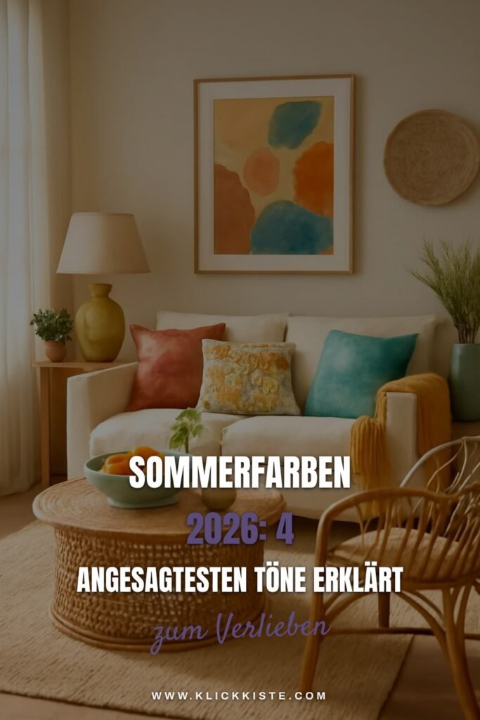 Sommerfarben 2026: Die 4 angesagtesten Töne erklärt