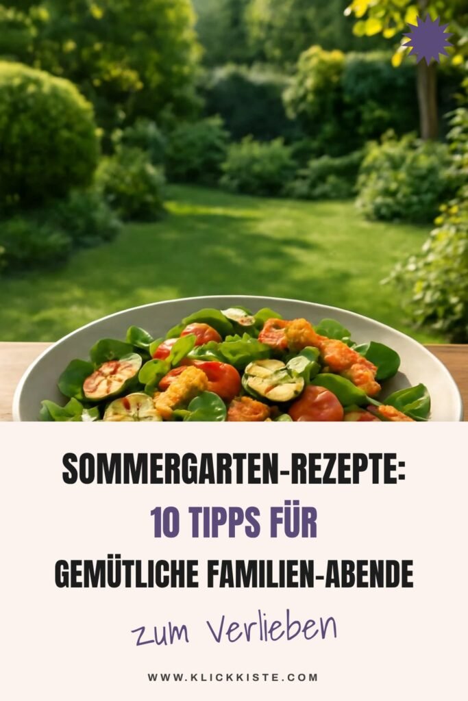 Sommergarten-Rezepte: 10 Tipps für gemütliche Familien-Abende