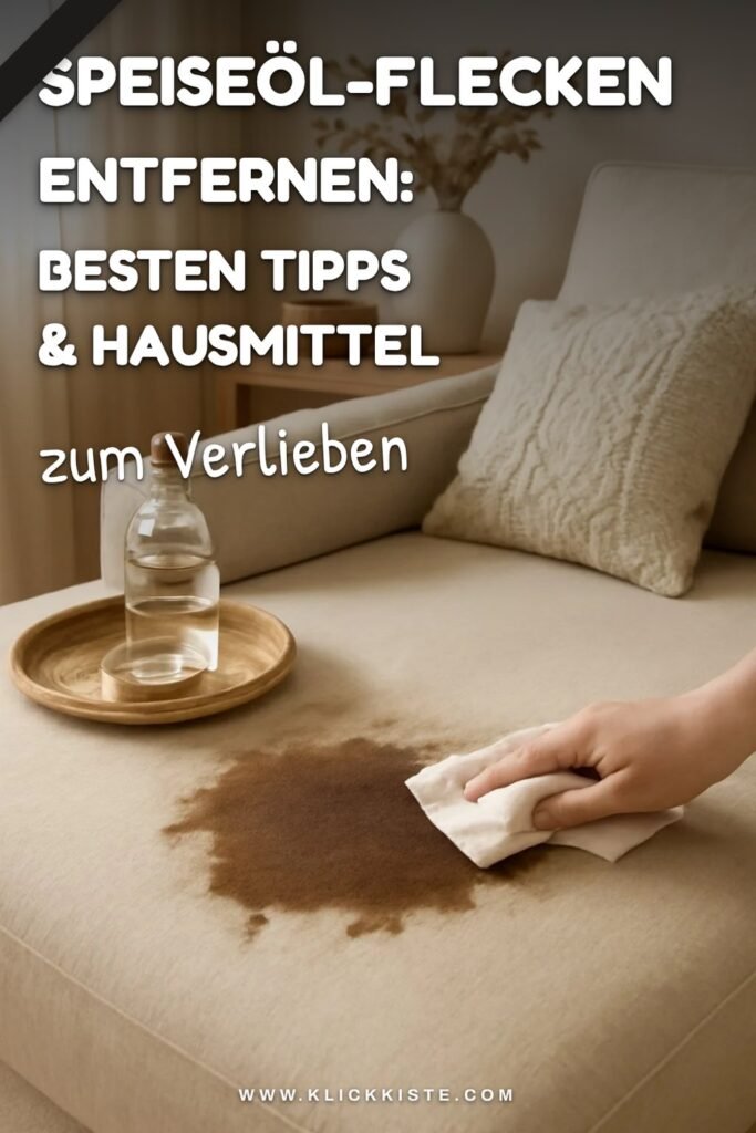Speiseöl-flecken Entfernen: Die besten Tipps & Hausmittel