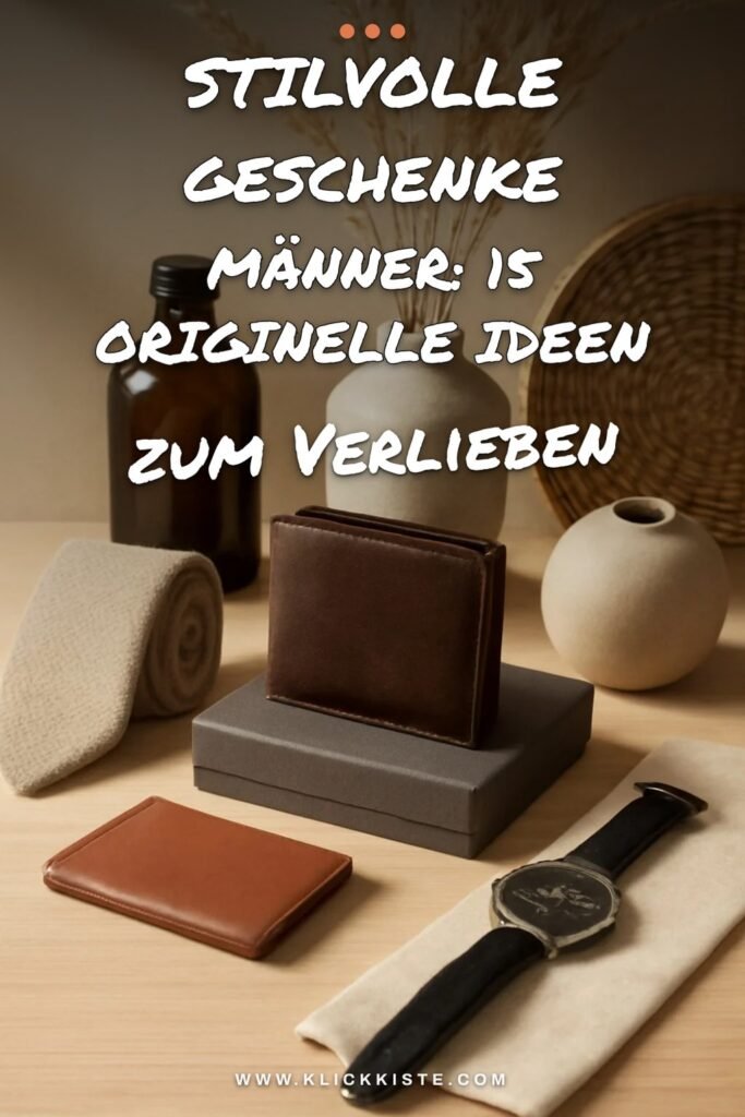 Stilvolle Geschenke Männer: 15 originelle Ideen für 2026