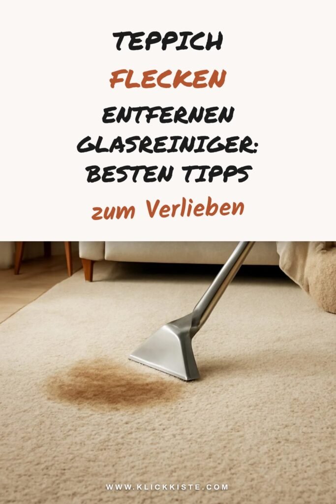Teppich Flecken Entfernen Glasreiniger: Die besten Tipps & Hausmittel