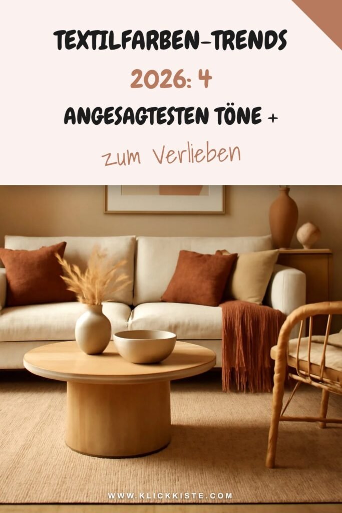 Textilfarben-Trends 2026: Die 4 angesagtesten Töne + Materialien