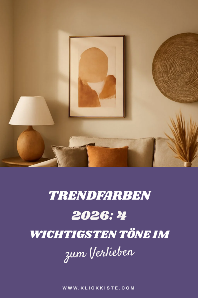 Trendfarben 2026: Die 4 wichtigsten Töne im Überblick