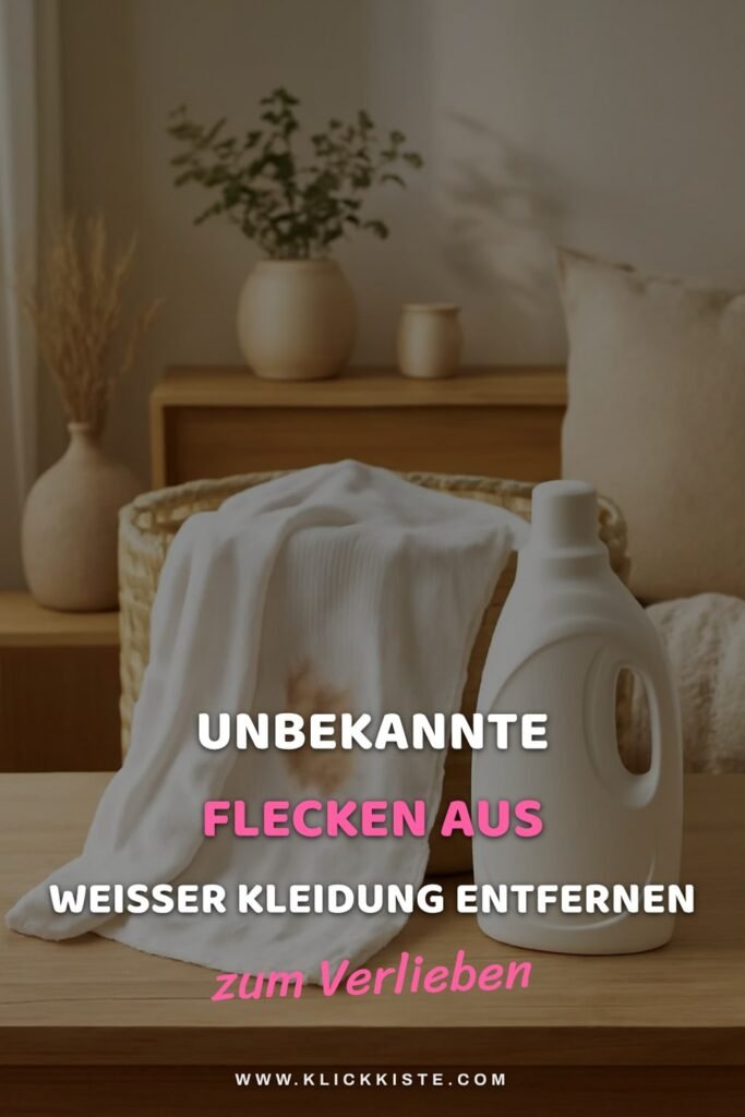 Unbekannte Flecken aus Weißer Kleidung Entfernen: Die besten Tipps & Hausmittel