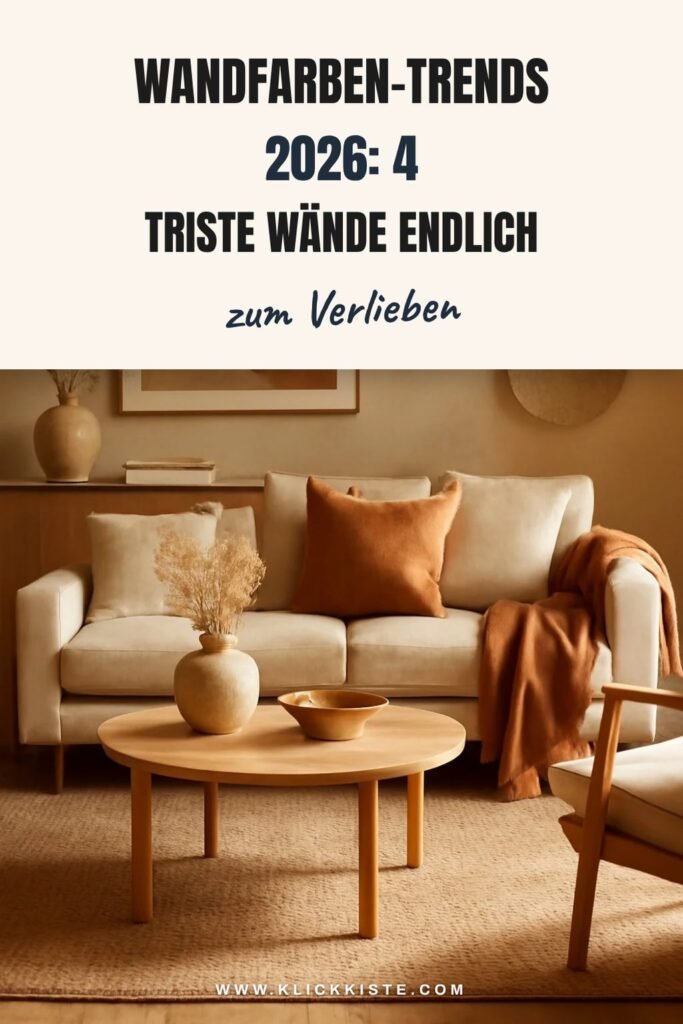 Wandfarben-Trends 2026: 4 die triste Wände endlich ersetzen