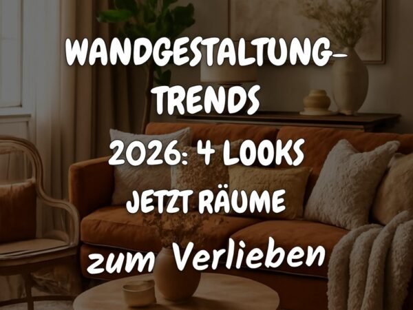 Wandgestaltung-Trends 2026: 4 Looks die jetzt Räume aufwerten