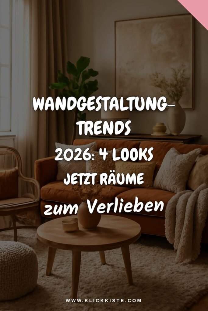 Wandgestaltung-Trends 2026: 4 Looks die jetzt Räume aufwerten