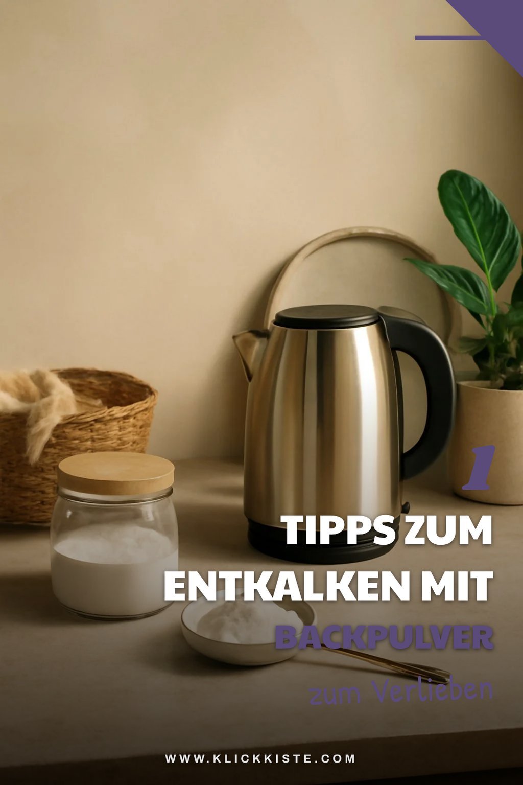 So entkalkst du deinen Wasserkocher mit Backpulver