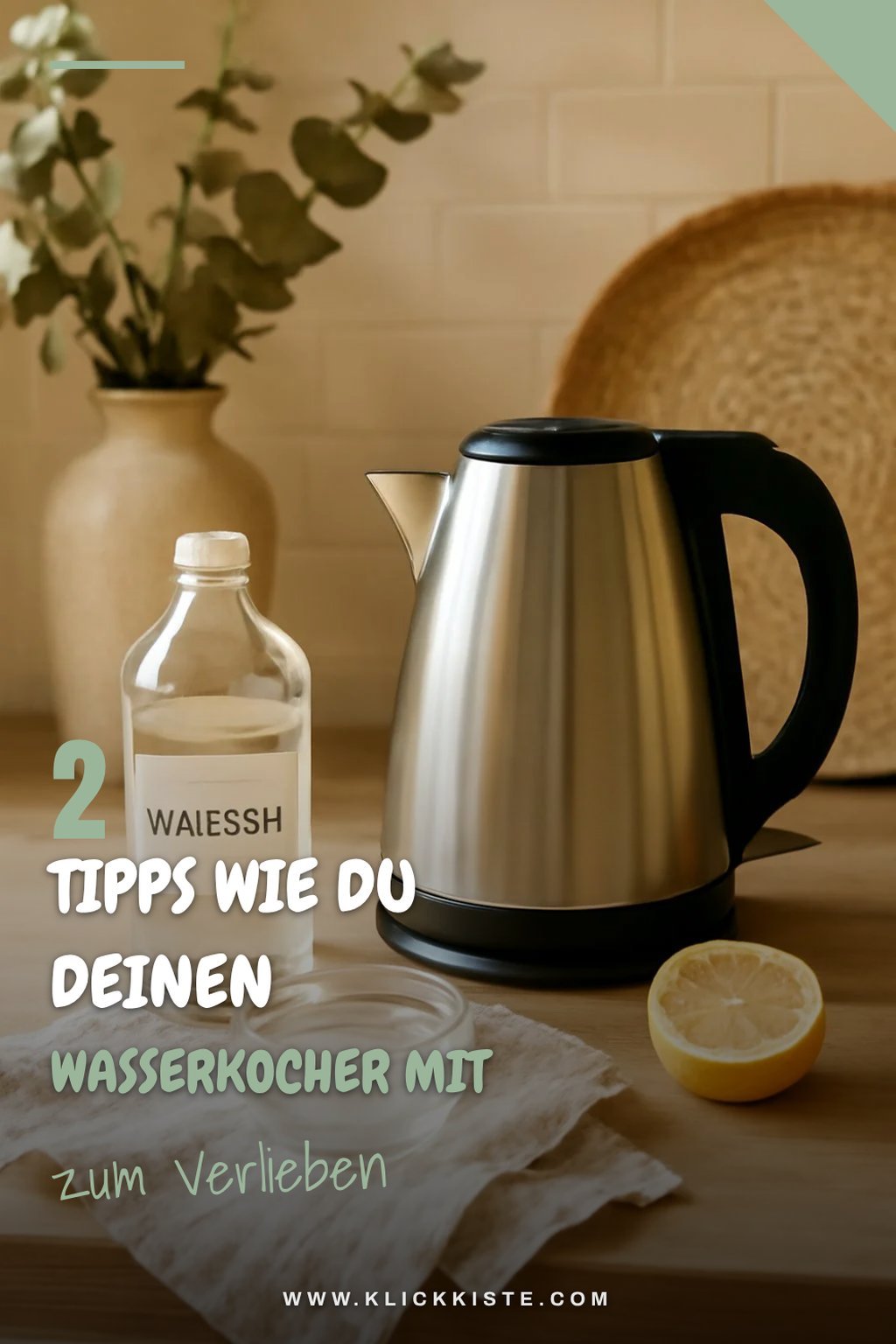 Wie du deinen Wasserkocher mit Essig reinigst