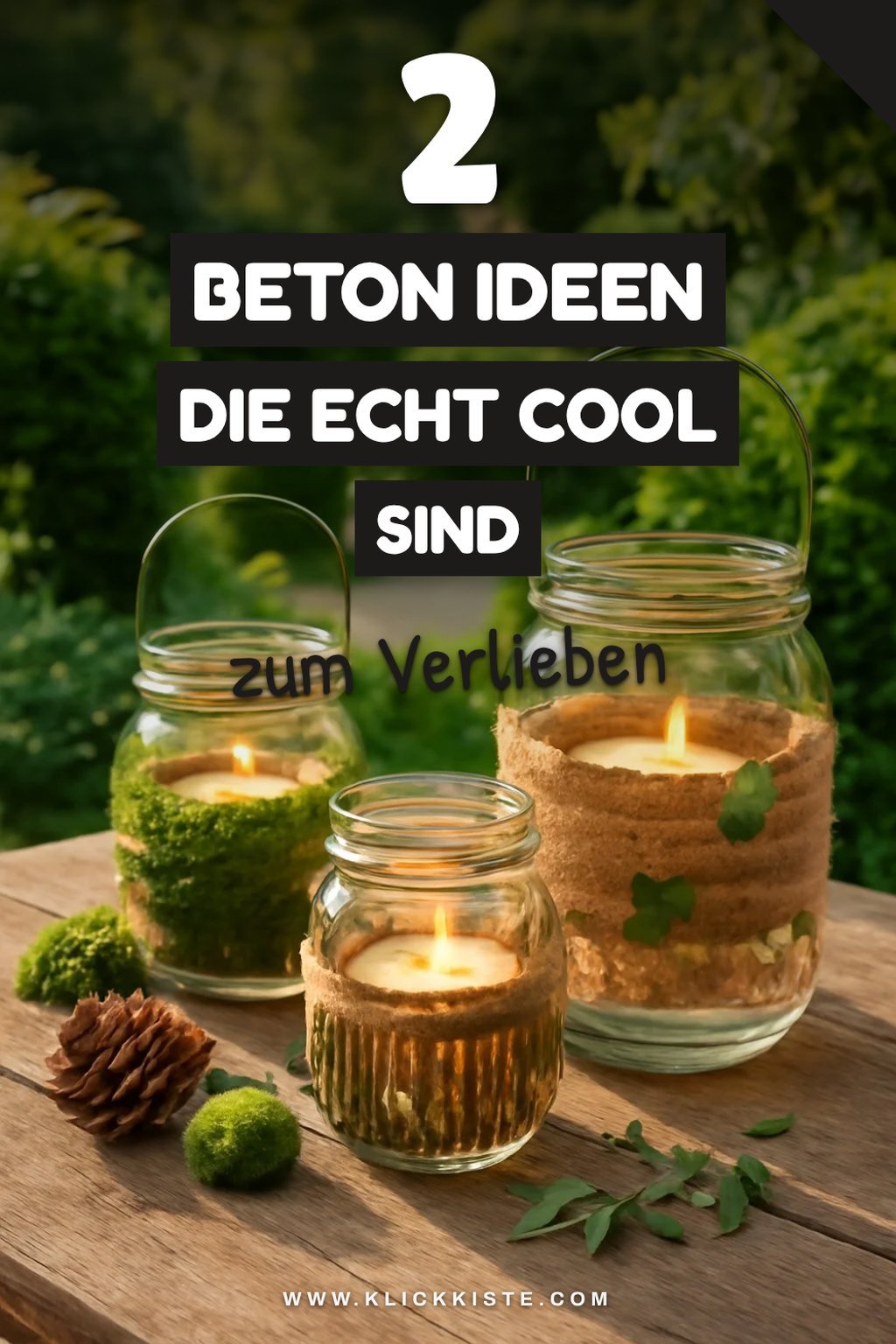 DIY Windlichter aus Beton