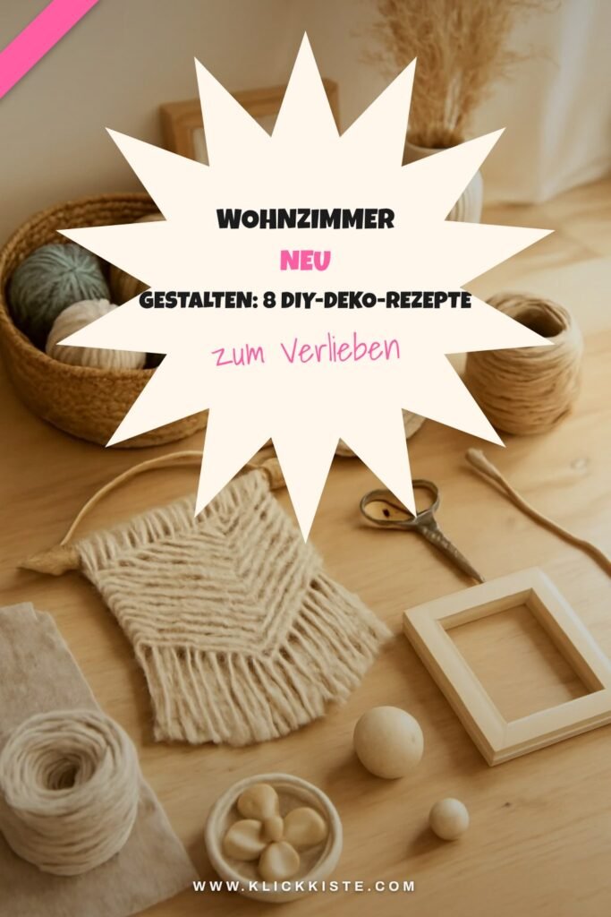Wohnzimmer neu gestalten: 8 DIY-Deko-Rezepte