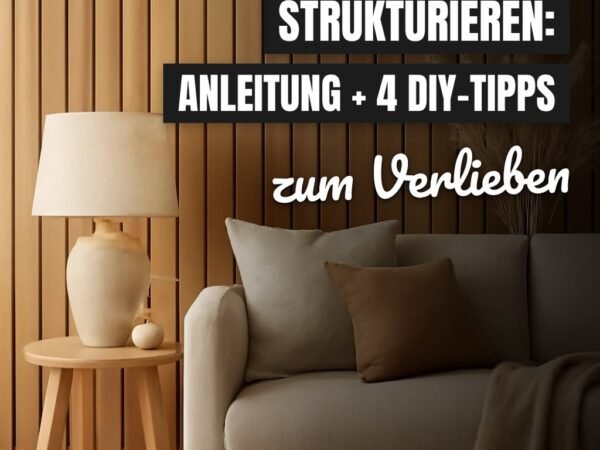 Wohnzimmer-Wände strukturieren: Anleitung + 4 DIY-Tipps