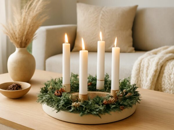 Adventskranz modern selber machen: 6 Schritte zum Ergebnis
