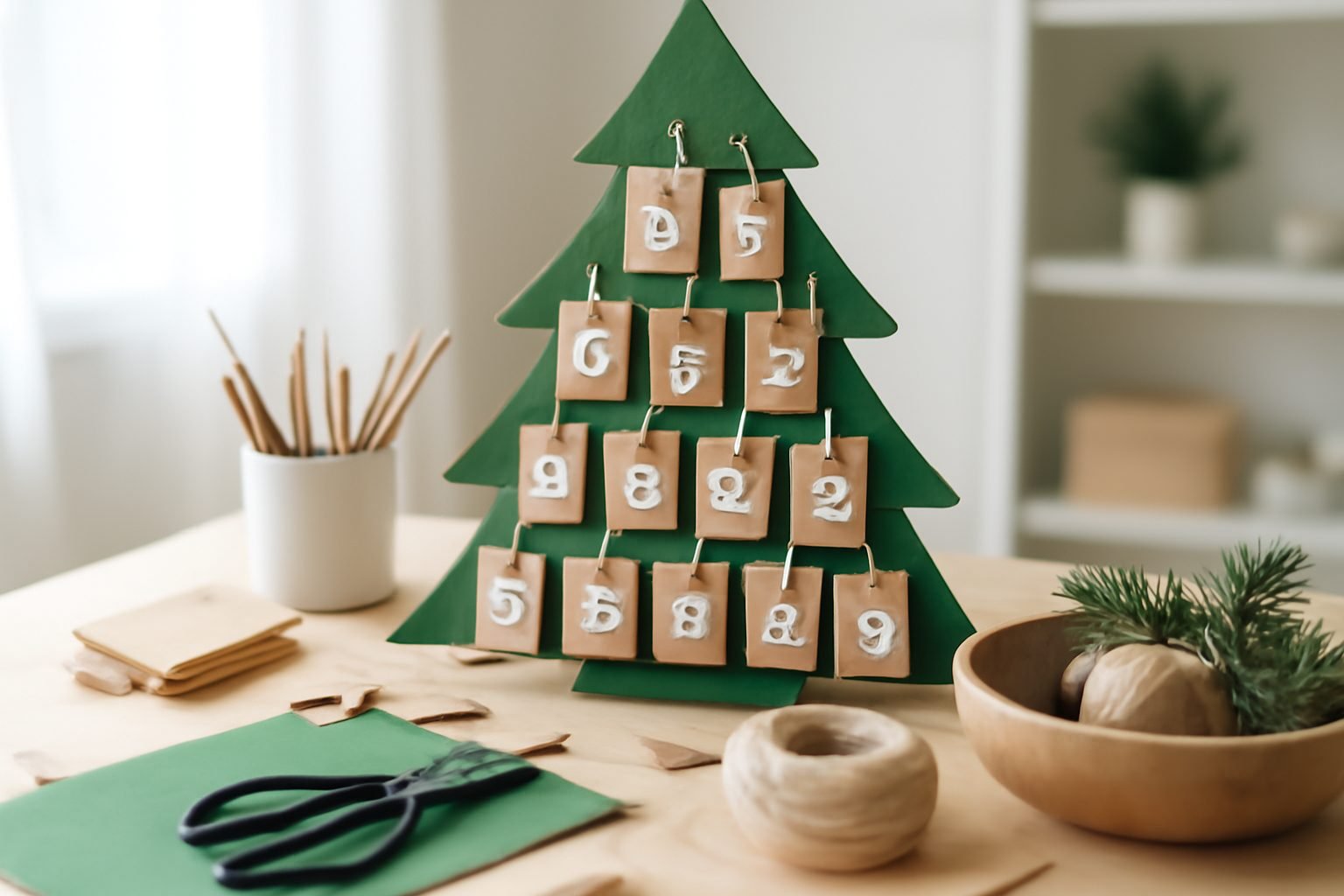 DIY Adventskalender Weihnachtsbaum ohne Vorkenntnisse