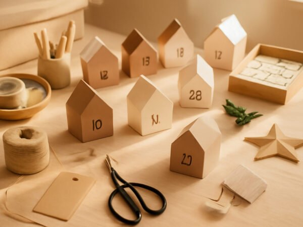 DIY Adventskalender Weihnachtsdorf — der Weg zum Ergebnis