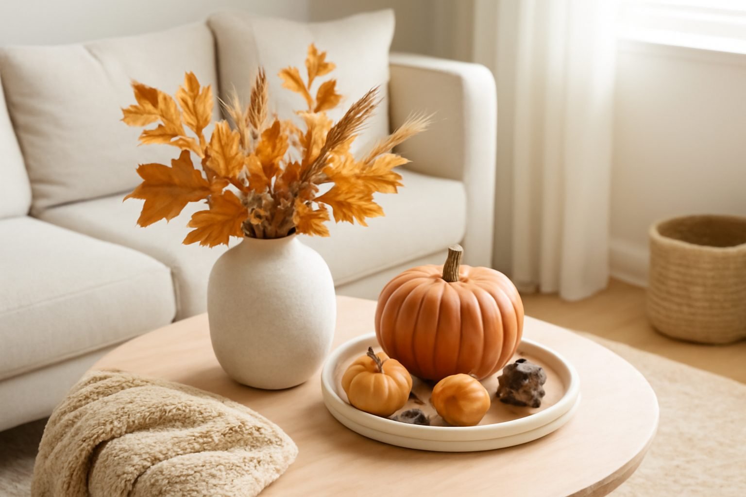 Große Herbstdeko basteln gelingt auch beim ersten Mal