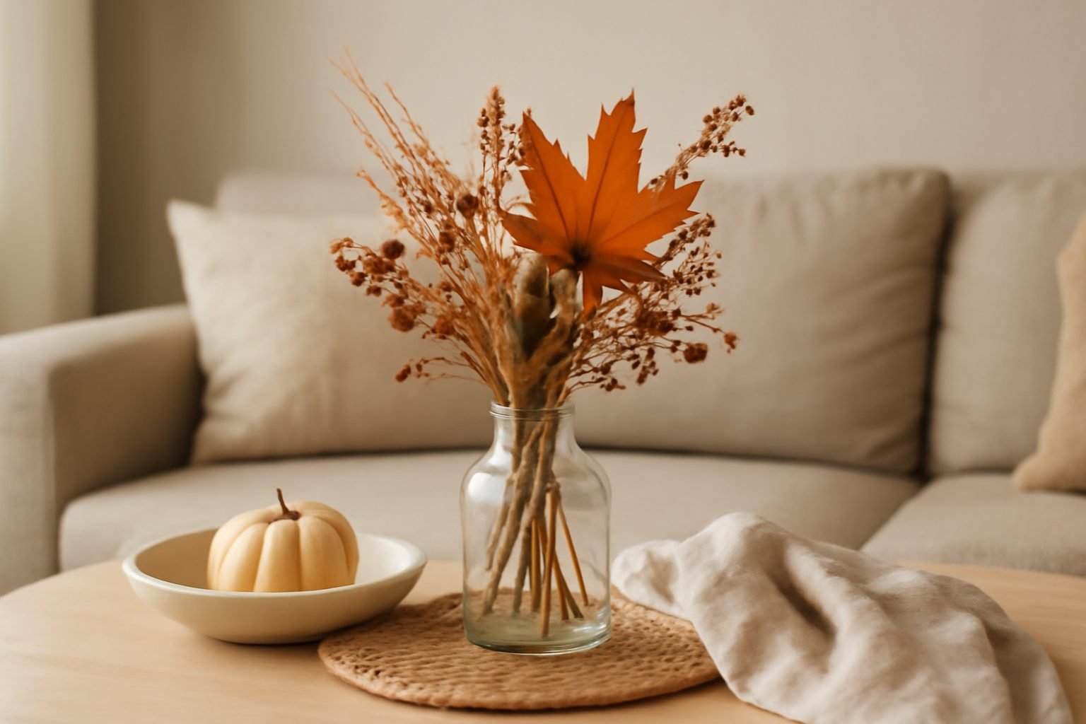 Günstige Herbstdeko im Glas — günstig statt teuer