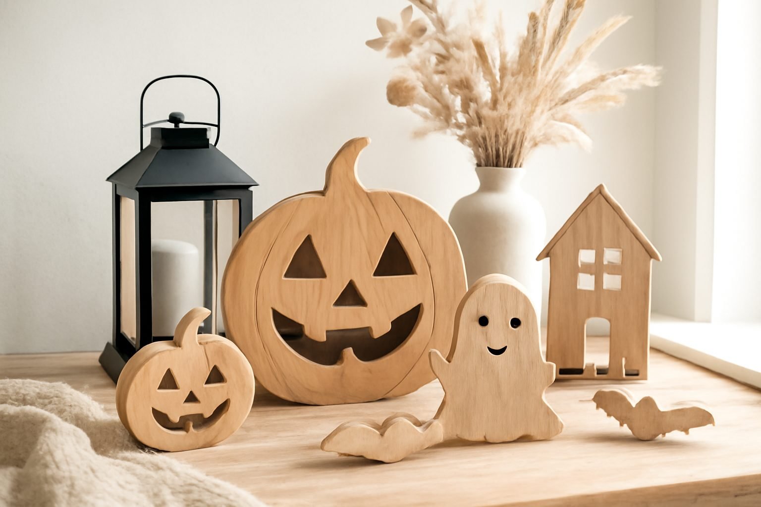 Halloween basteln aus Holz gelingt auch beim ersten Mal