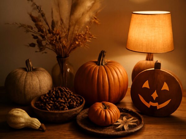 Halloween basteln mit Naturmaterial — der Weg zum Ergebnis