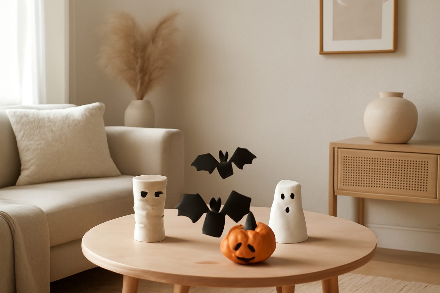 Halloween basteln Vorlagen aus Klopapierrollen