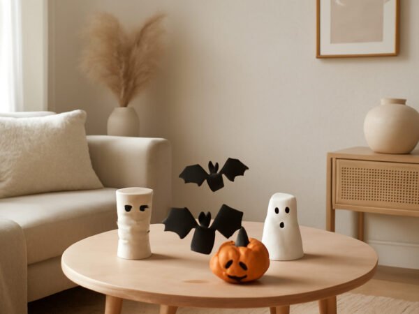 Halloween basteln Vorlagen aus Klopapierrollen